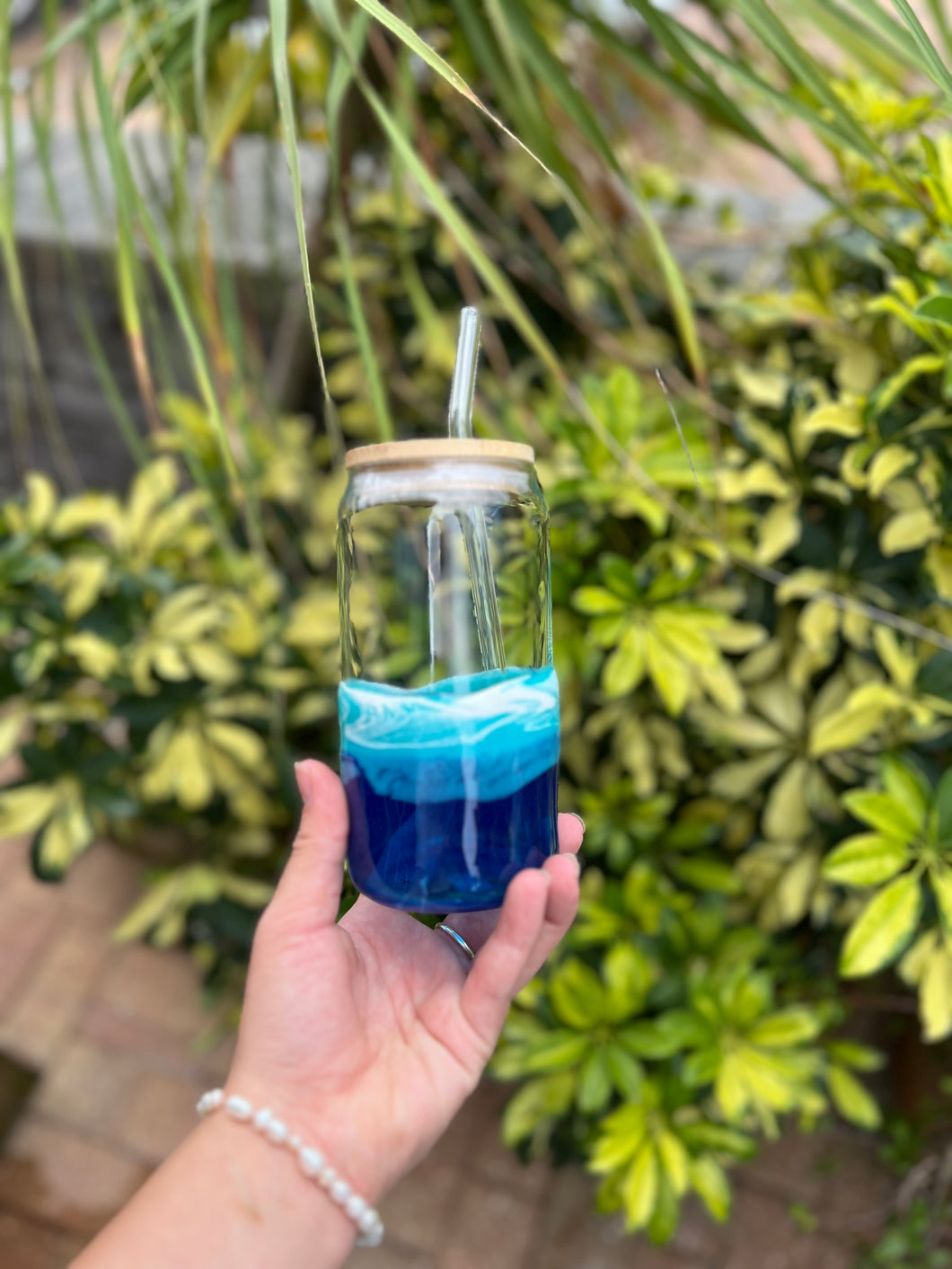 Ocean Handmade Resin Tumbler (16oz)