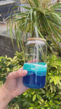 Load and play video in Gallery viewer, Ocean Handmade Resin Tumbler (16oz)
